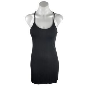Pacsun John Galt Black Rib Knit Sleeveless Cami Camisole Mini Slip Tank Dress S